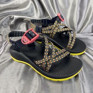 Chaco Eco Tread Youth Kids Size 1 Shoes Blue‎ Yellow Adjustable Hiking Sandals